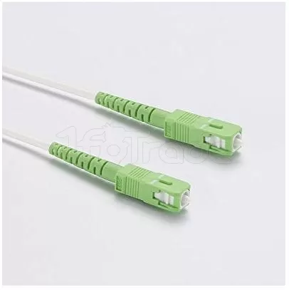 Photo de Cordon fibre D2 Diffusion pour Box (SFR, Orange, Bouygues) jarretière optique 5m (Blanc)