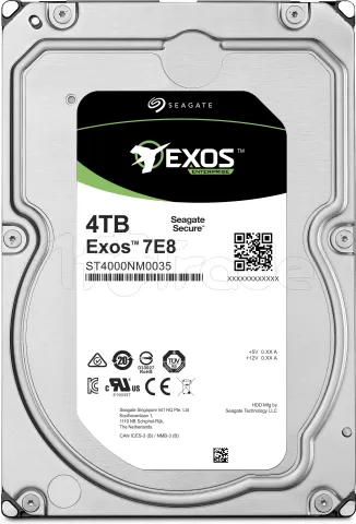 Photo de Disque Dur 3,5" Seagate Exos 7E8 4To  - S-ATA