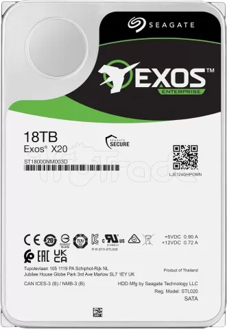 Photo de Disque Dur 3,5" Seagate Exos X20 18To  - S-ATA