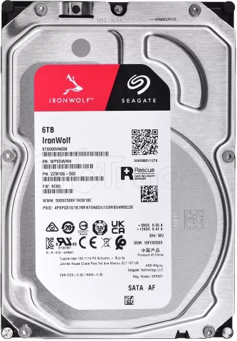 Photo de Disque Dur 3,5" Seagate IronWolf 6To 256Mo - S-ATA