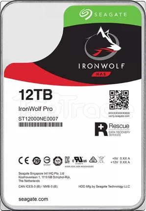 Photo de Disque Dur 3,5" Seagate IronWolf Pro 12To  - S-ATA