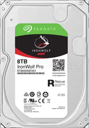 Photo de Disque Dur 3,5" Seagate IronWolf Pro 8To  - S-ATA