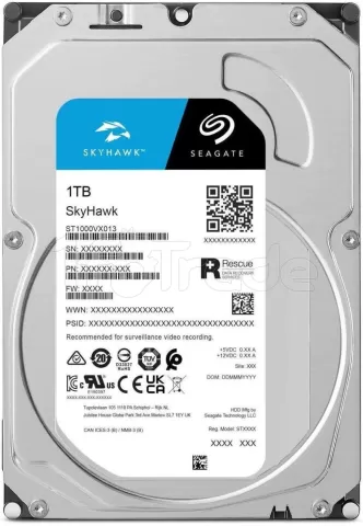 Photo de Disque Dur 3,5" Seagate SkyHawk 1To 256Mo - S-ATA