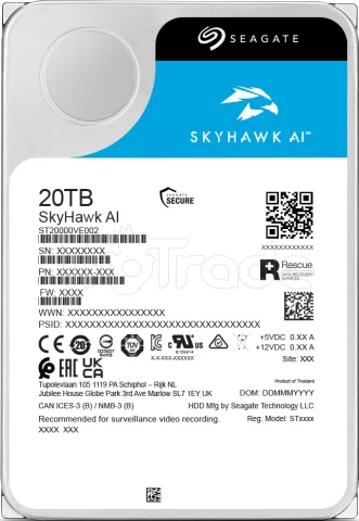 Photo de Disque Dur 3,5" Seagate SkyHawk AI 20To - S-ATA