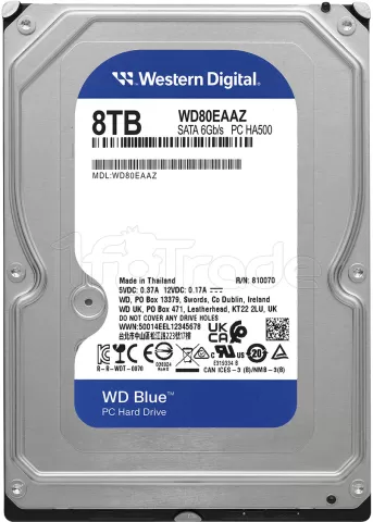 Photo de Disque dur 3.5" Western Digital Blue 8To 256Mo - S-ATA
