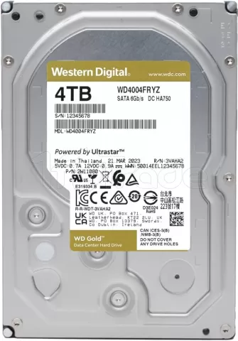 Photo de Disque Dur 3,5" Western Digital Gold Enterprise 4To - S-ATA