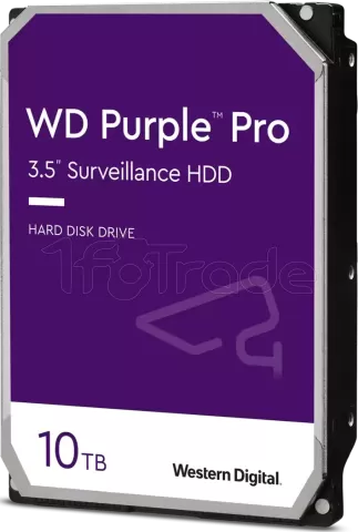 Photo de Disque Dur 3,5" Western Digital Purple Pro 10To 256Mo - S-ATA