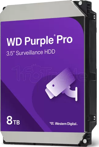 Photo de Disque Dur 3,5" Western Digital Purple Pro 8To 256Mo - S-ATA