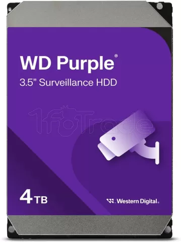 Photo de Disque Dur 3,5" Western Digital Purple Surveillance 4To 256Mo - S-ATA