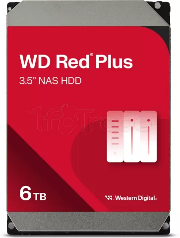 Photo de Disque Dur 3,5" Western Digital Red Plus 6To 256Mo - S-ATA 3,5"