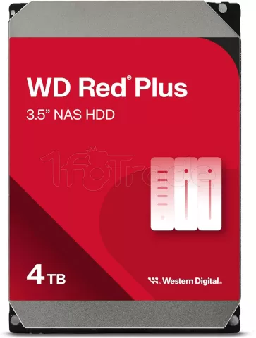 Photo de Disque Dur 3,5" Western Digital Red Plus NAS 4To 128Mo - S-ATA 3,5"