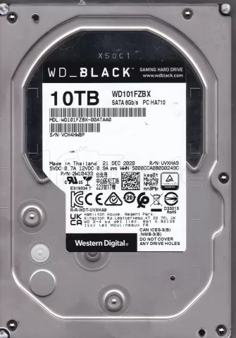 Photo de Disque Dur 3,5" Western Digital WD_Black 10To 256Mo - S-ATA 3,5"