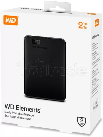 Photo de Disque Dur externe Western Digital Elements Portable - 2To  (Noir)