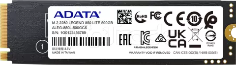 Photo de Disque SSD Adata Legend 850 Lite 500Go - M.2 NVMe Type 2280