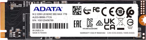 Photo de Disque SSD Adata Legend 960 Max 1To  avec dissipateur - M.2 NVMe Type 2280