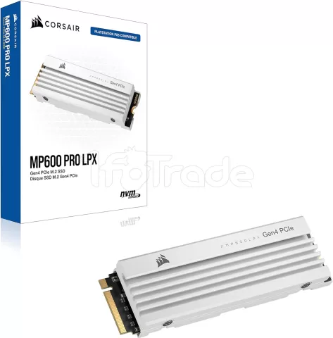 Photo de Disque SSD Corsair MP600 Pro LPX 1To  - NVMe M.2 Type 2280 (Blanc)