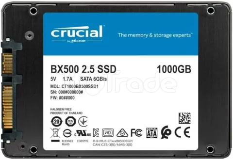 Photo de Disque SSD Crucial BX500 1To - S-ATA 2,5" Version OEM