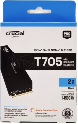 Photo de Disque SSD Crucial T705 2To avec dissipateur - NVMe M.2 Type 2280
