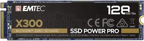 Photo de Disque SSD Emtec X300 Power Pro 128Go - NVMe M.2 Type 2280