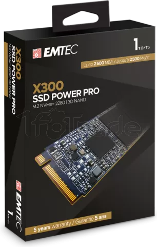 Photo de Disque SSD Emtec X300 Power Pro 1To  - NVMe M.2 Type 2280