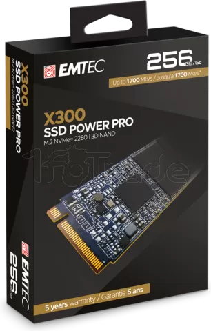 Photo de Disque SSD Emtec X300 Power Pro 256Go - NVMe M.2 Type 2280