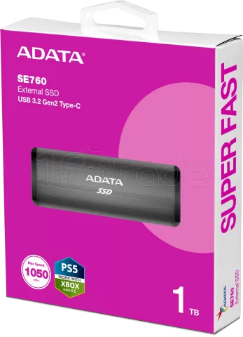 Photo de Disque SSD externe Adata SE760 - 1To  (Gris)