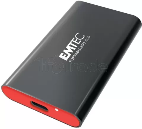 Photo de Disque SSD externe Emtec X210 - 256Go (Noir/Rouge)