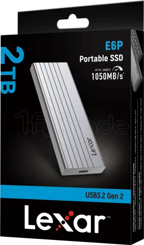 Photo de Disque SSD externe Lexar E6P - 2To (Argent)