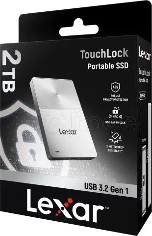 Photo de Disque SSD externe Lexar TouchLock - 2To (Argent)