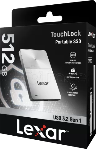 Photo de Disque SSD externe Lexar TouchLock - 512Go (Argent)