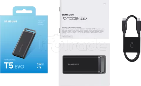 Photo de Disque SSD externe Samsung T5 Evo - 4To (Noir)