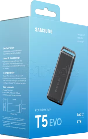 Photo de Disque SSD externe Samsung T5 Evo - 4To (Noir)