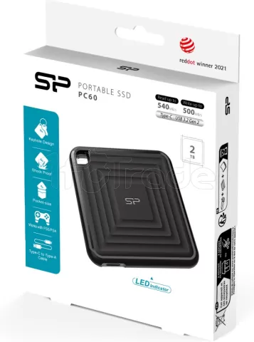 Photo de Disque SSD externe Silicon Power PC60 - 2To (Noir)