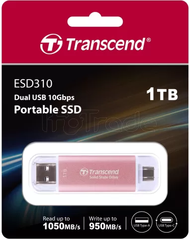 Photo de Disque SSD externe Transcend ESD310 - 1To (Rose)