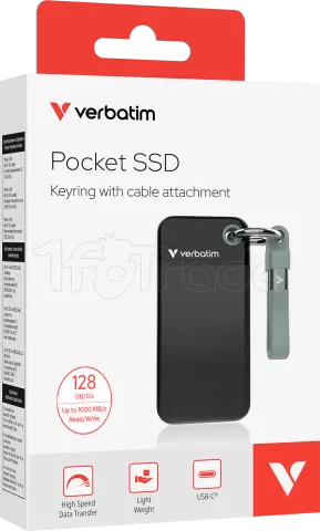 Photo de Disque SSD externe Verbatim Pocket - 128Go (Noir/Gris)