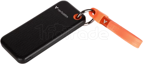 Photo de Disque SSD externe Verbatim Pocket - 128Go (Noir/Orange)