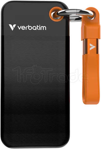 Photo de Disque SSD externe Verbatim Pocket - 128Go (Noir/Orange)