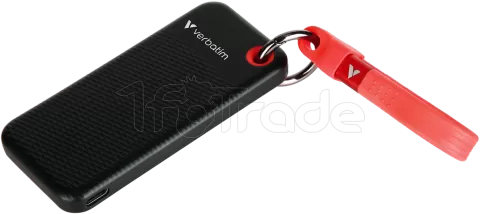 Photo de Disque SSD externe Verbatim Pocket - 128Go (Noir/Rouge)