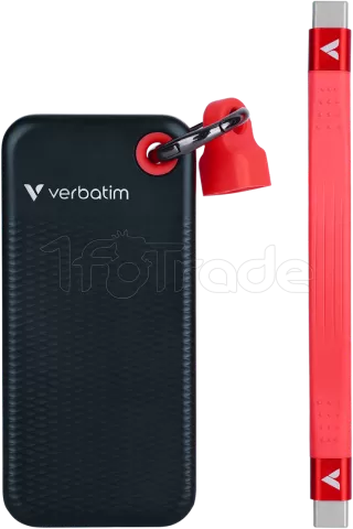 Photo de Disque SSD externe Verbatim Pocket - 128Go (Noir/Rouge)