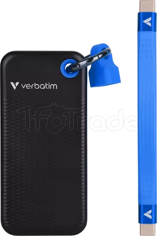 Photo de Disque SSD externe Verbatim Pocket - 256Go (Noir/Bleu)