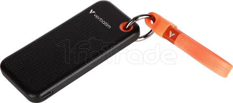 Photo de Disque SSD externe Verbatim Pocket - 256Go (Noir/Orange)