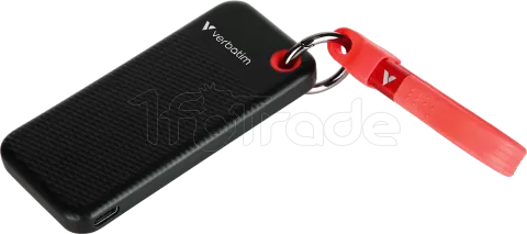 Photo de Disque SSD externe Verbatim Pocket - 256Go (Noir/Rouge)