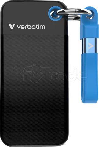 Photo de Disque SSD externe Verbatim Pocket - 2To (Noir/Bleu)