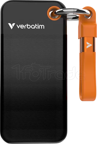 Photo de Disque SSD externe Verbatim Pocket - 512Go (Noir/Orange)