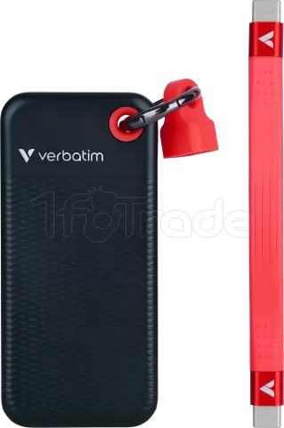 Photo de Disque SSD externe Verbatim Pocket - 512Go (Noir/Rouge)