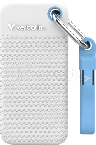 Photo de Disque SSD externe Verbatim Pocket SSD Couleur - 2To (Blanc/Bleu)
