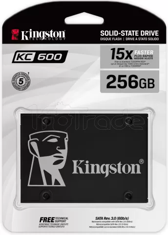 Photo de Disque SSD Kingston KC600 256Go - S-ATA 2,5"