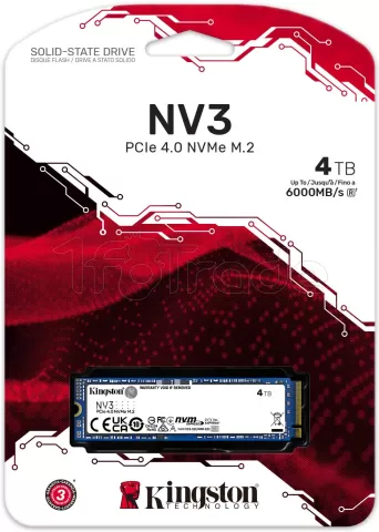 Photo de Disque SSD Kingston NV3 4To - NVMe M.2 Type 2280