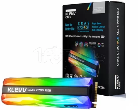 Photo de Disque SSD Klevv Cras C700 RGB 240Go - NVMe M.2 Type 2280