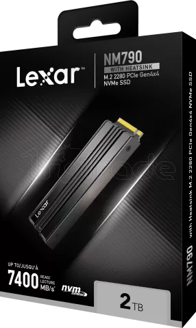 SSD - LEXAR - NM790 - 2To - M.2 2280 PCIe Gen4x4 NVMe - 7400 Mo/s lecture, 6500 Mo/s écriture - Informatique